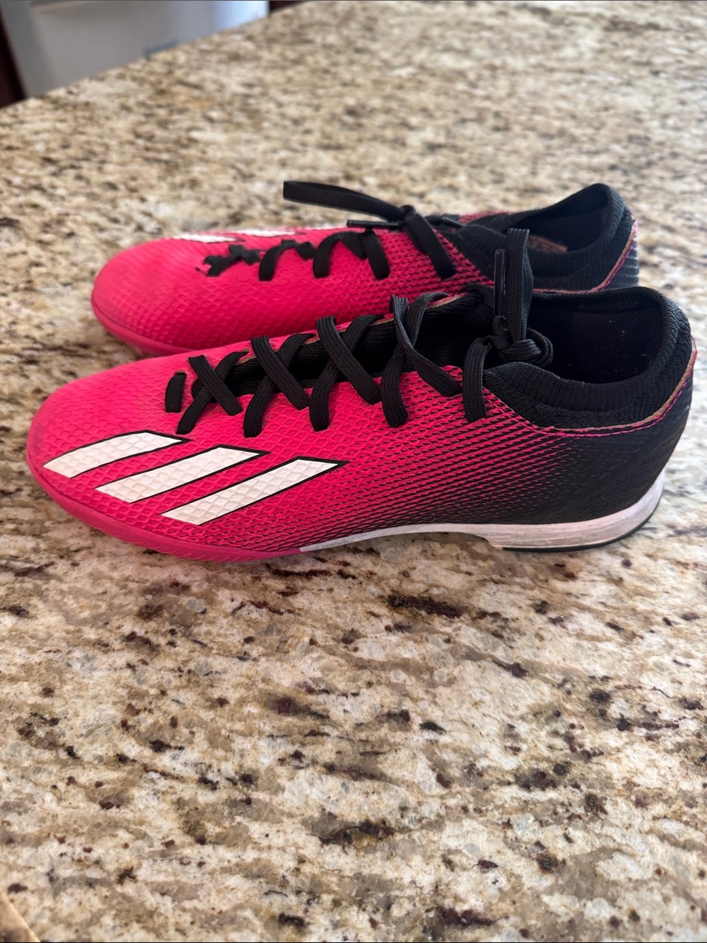adidas Kids Pink and Black Indoor Soccer Sneakers